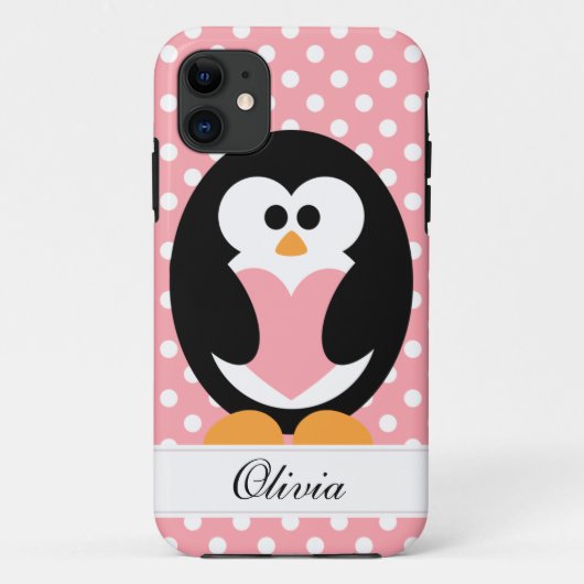 Coques Case-Mate iPhone Amour rose de pingouin (Dos)