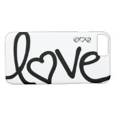 Coques Case-Mate iPhone amour - typographie noire et blanche (Dos (Horizontal))