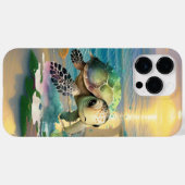 Coques Case-Mate iPhone amoureux de tortues de mer (Verso (horizontal))