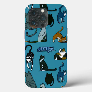 Case-Mate iPhone Case Amoureux des chats Turquoise