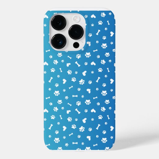 Coques Case-Mate iPhone Amoureux des chiens avec pattes os et motifs de fo (Verso)