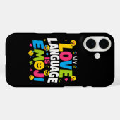 Coques Case-Mate iPhone Amoureux des émoticônes drôles Coques iPhone 16 (Verso (horizontal))