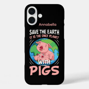 Coques iPhone 16 Plus Amoureux du cochon fou