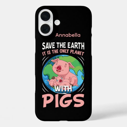 Coques Case-Mate iPhone Amoureux du cochon fou (Verso)