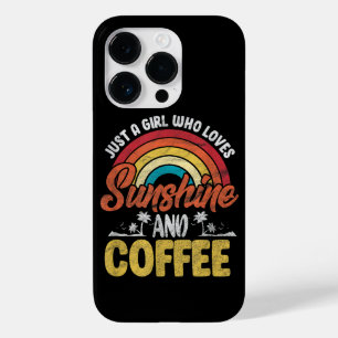Coque Pour iPhone 14 Pro Amoureux du soleil rétro et du café