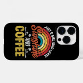 Coques Case-Mate iPhone Amoureux du soleil rétro et du café (Verso (horizontal))