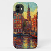 Coques Case-Mate iPhone Amsterdam canal maisons de style van Gogh (Dos)