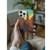Coques Case-Mate iPhone Amsterdam canal maisons de style van Gogh