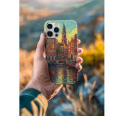 Coques Case-Mate iPhone Amsterdam canal maisons de style van Gogh
