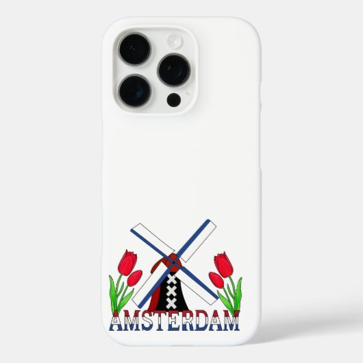 Coques Case-Mate iPhone Amsterdam Pays-Bas Tulips Windmills (Verso)