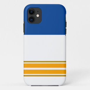 Case-Mate iPhone Case Amusant Bleu Profond Blanc Jaune Bas Frappes De Co