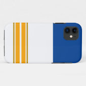 Coques Case-Mate iPhone Amusant Bleu Profond Blanc Jaune Bas Frappes De Co (Dos (Horizontal))