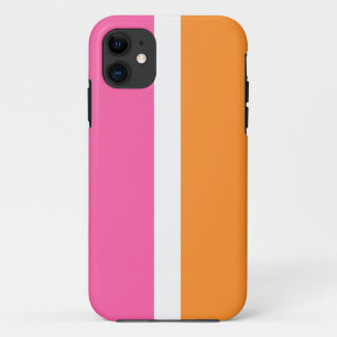 Case-Mate iPhone Case Amusant Bright Sleek Rose Orange Blanc Stripes De