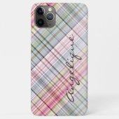 Coques Case-Mate iPhone Amusant été rose bleu Mint vert Plaid Motif (Dos)