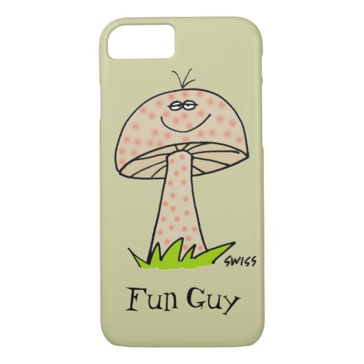 Coques Case-Mate iPhone Amusant Guy Funny Man mignon caricaturé Champignon (Dos)