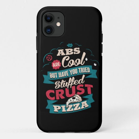 Coques Case-Mate iPhone Amusant Humour d'entraînement, Abs vs Pizza, Gross (Dos)