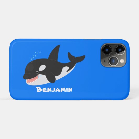 Coques Case-Mate iPhone Amusante baleine orque mignonne dessin animé (Dos (Horizontal))