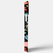 Coques Case-Mate iPhone Amusants Coeurs Floraux Inspirivity Motif noir (Verso / Droite)