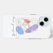 Coques Case-Mate iPhone "Amuse-toi" Inspirationnel Girl Line Art (Verso (horizontal))