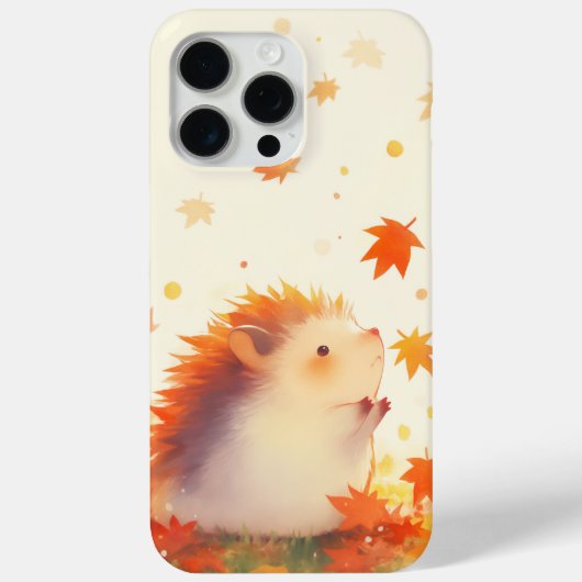 Coques Case-Mate iPhone Amusement d'automne du hérisson (Verso)