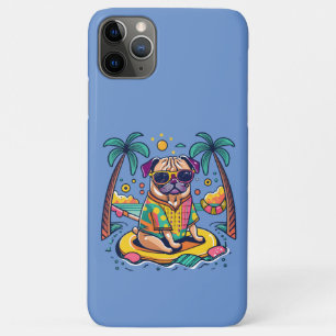 Case-Mate iPhone Case Amusement d'été avec un mignon chien Carlin dans l