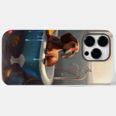 Coques Case-Mate iPhone Amusement du teckel au bain (Verso (horizontal))