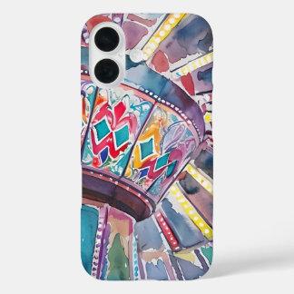 Coques iPhone 16 Amusement Park Swings Abstract Iphone Case
