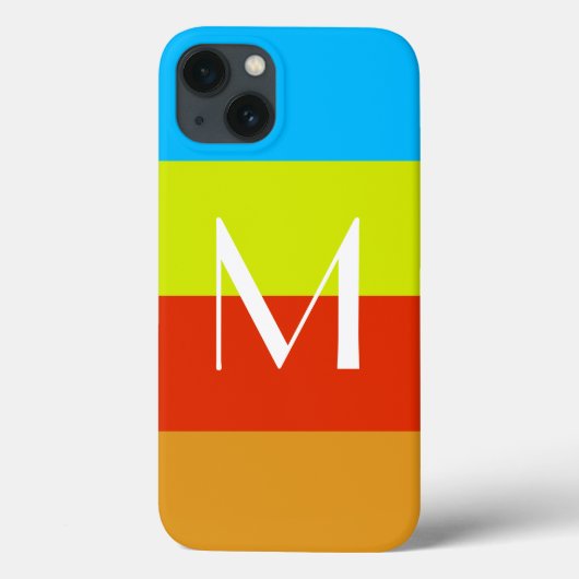 Coques Case-Mate iPhone Amusement personnalisé d'été de monogramme (Verso)