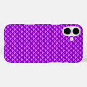 Coques Case-Mate iPhone Amythyst purple, enamel look, étudiant ded grid (Verso (horizontal))