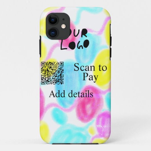 Coques Case-Mate iPhone Analyser pour payer ajouter Q R logo de l'entrepri (Dos)
