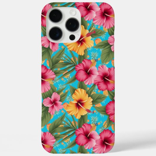 Coques Case-Mate iPhone Ananas à fleurs tropicales (Verso)