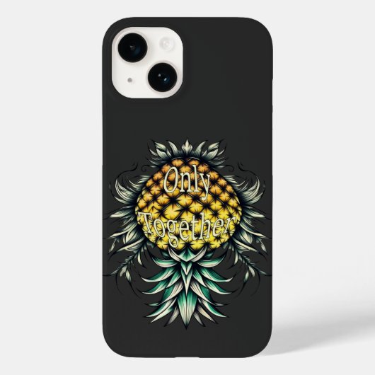 Coques Case-Mate iPhone Ananas à l'envers seulement ensemble deux (Verso)