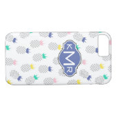 Coques Case-Mate iPhone Ananas Abstraits | Monogramme (Dos (Horizontal))