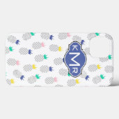 Coques Case-Mate iPhone Ananas Abstraits | Monogramme (Verso (horizontal))