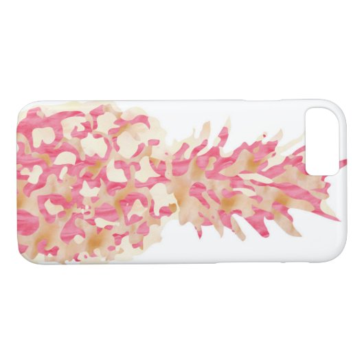 Coques Case-Mate iPhone Ananas - aquarelle rose (Dos (Horizontal))