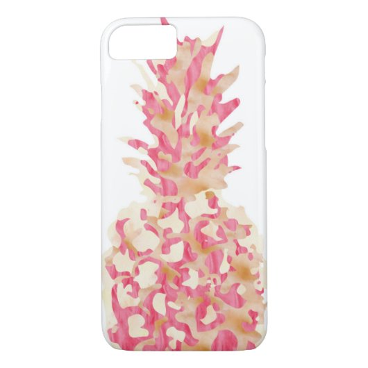Coques Case-Mate iPhone Ananas - aquarelle rose (Dos)