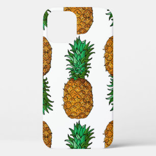 Case-Mate iPhone Case Ananas avec feuilles. Motif transparent avec tropi