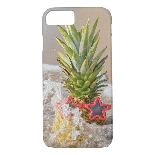 Coques Case-Mate iPhone ananas avec lunettes de soleil en vague (Dos)