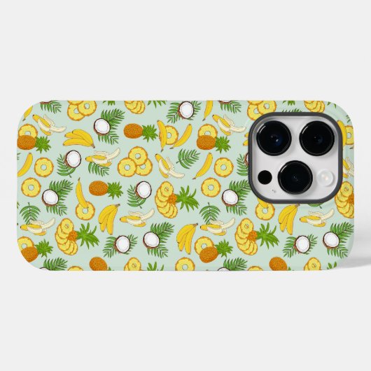 Coques Case-Mate iPhone Ananas Bananes et Cocots Island Vibes (Verso (horizontal))