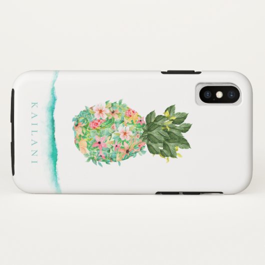 Coques Case-Mate iPhone Ananas botanique élégant (Dos (Horizontal))