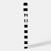 Coques Case-Mate iPhone Ananas coloré, rayures blanches noires (Verso / Gauche)