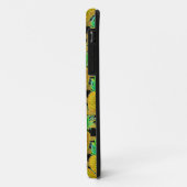 Coques Case-Mate iPhone Ananas d'or sur des rayures (Dos/Gauche)