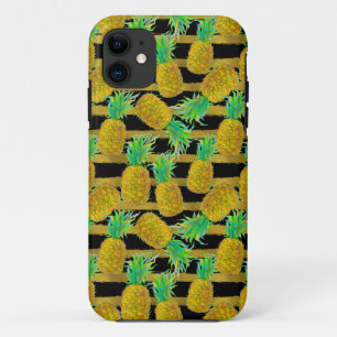 Etui iPhone Case-Mate Ananas d'or sur des rayures