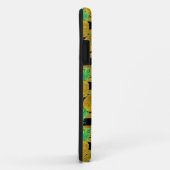 Coques Case-Mate iPhone Ananas d'or sur des rayures (Dos/Droite)