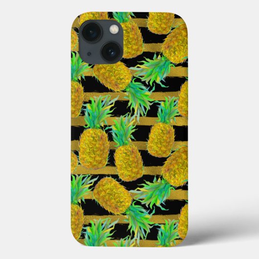 Coques Case-Mate iPhone Ananas D'Or Sur Les Grilles (Verso)