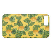 Coques Case-Mate iPhone Ananas et feuille tropical sur l'or (Dos (Horizontal))