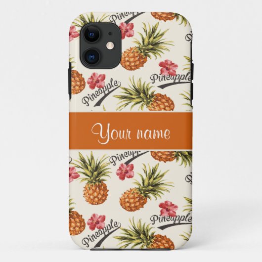 Coques Case-Mate iPhone Ananas et ketmie (Dos)