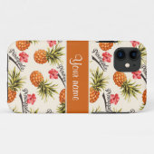 Coques Case-Mate iPhone Ananas et ketmie (Dos (Horizontal))