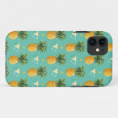 Coques Case-Mate iPhone Ananas lumineux sur le motif géométrique (Dos (Horizontal))