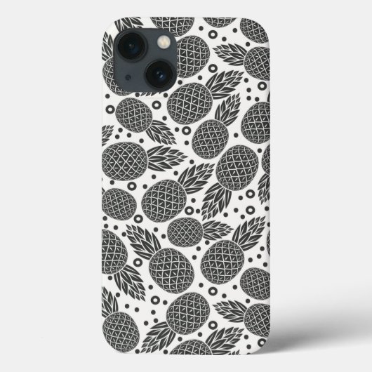 Coques Case-Mate iPhone Ananas monochromes (Verso)